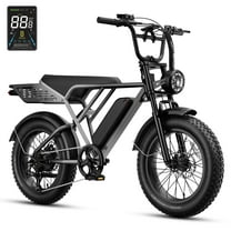 Jasion RetroVolt Pro Electric Bike for Adults, 1000W Motor 52V 20AH Removable Battery Electric Mountain Bike, 90 Miles Electric Motorcycle, 20" Fat Tire Electric Dirt Bike, UL2849