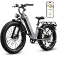 thumbnail image 1 of Jasion Thunder Electric Bike for Adults, 1500W Peak Motor 48V 18Ah Removable Battery, 80 Miles Longe Range, 26'' x 4'' Fat Tire E-Mountain Bicycle, APP Control, UL2849, 1 of 9
