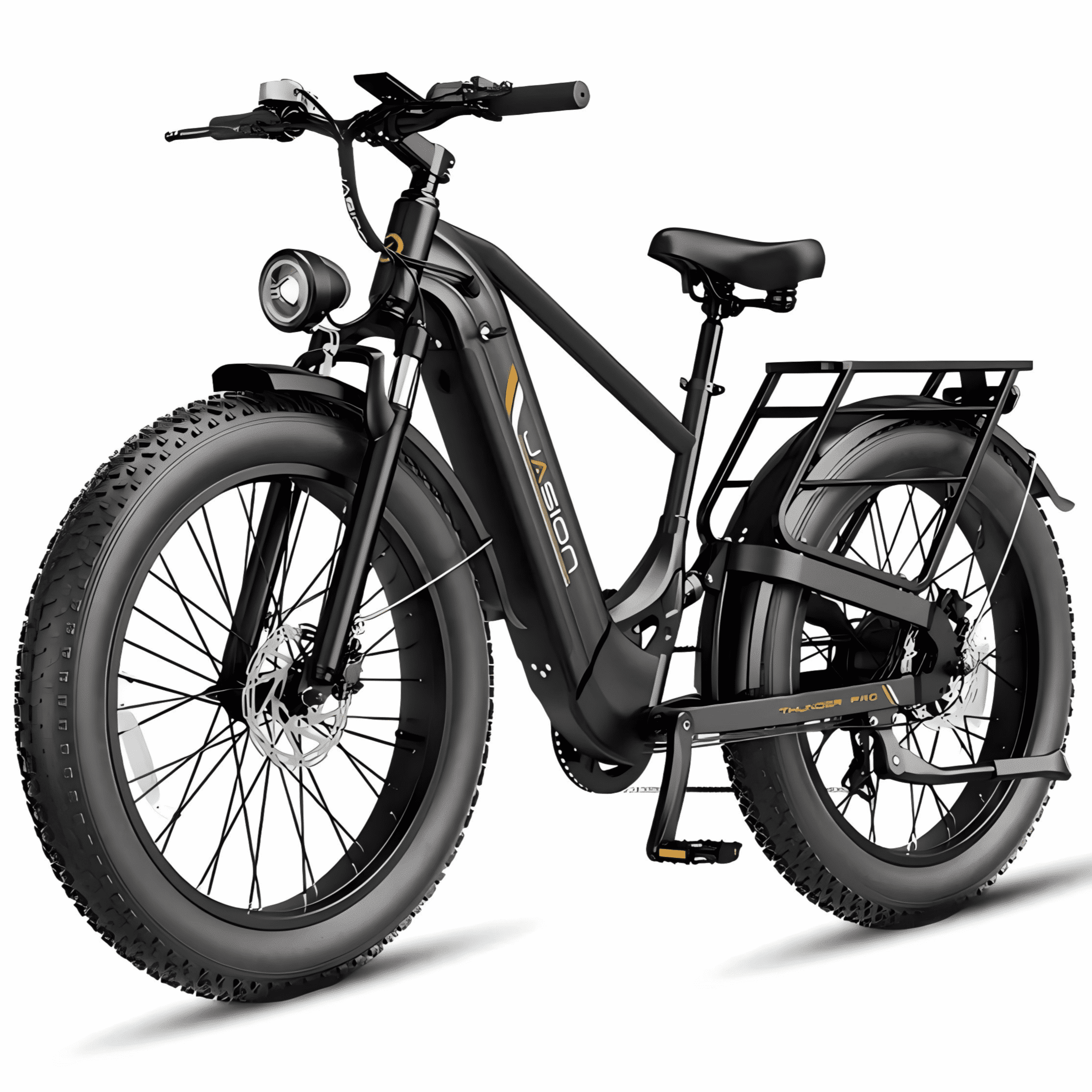 Jasion Thunder Pro Electric Bike for Adults, 750W Rated Motor 52V 20Ah Removable Battery, 26'' x 4'' Fat Tire E-Mountain Bicycle, APP Control Bluetooth, UL2849, Camo