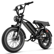 Jasion YR20 1000W Electric Bike for Adults, 48V 20Ah Removable Battery E-Mountain Bike, 20" Fat Tire Off-Road Electric Bicycle with Hydraulic Brake, 80 Miles Moped Style Ebike, UL2849