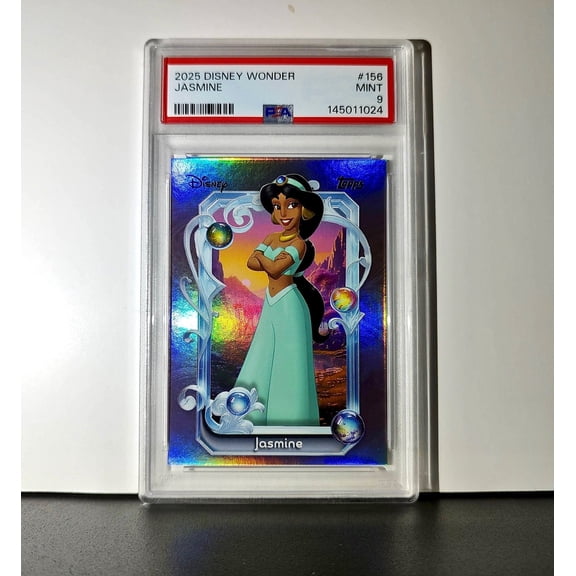 Jasmine 2025 Topps Disney Cartoon Princess #156 Card Aladdin PSA 9 MT