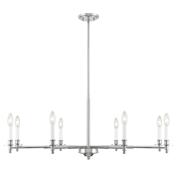Jasmine 8-Light Chandelier in Polished Nickel