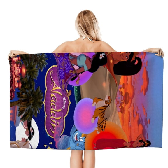 Jasmine Aladdin Princess Beach Quick Drying Towel, lightweight, quick-drying, and sand-proofyour ultimate beach companion.size 30.7x59in (78x150cm)