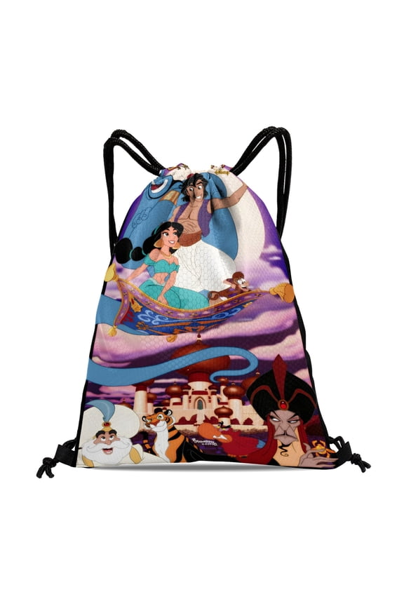 Jasmine Aladdin Princess Versatile Bag:Waterproof design, suitable for fitness, hiking, yoga, swimming, travel, beach, and shopping, measuring 15.7*17.7 inches (40cm45cm.