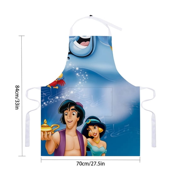 Jasmine Aladdin Princess apron,waterproof with pockets, suitable for adult daily cooking, drawing, and crafting as an adjustable apronfor 33" x 28"70X84cm).