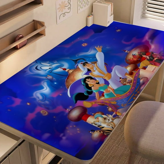 Jasmine Aladdin Princess-themed extra-large Non-Slip Base leather Desk Table matversatile for computer desks, dining tables, and more.12"x24"(30X60cm