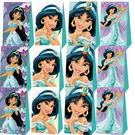 Jasmine Alladin Princess Goodie Bags Party Favor Candy Decorations Treat Supplies Birthday