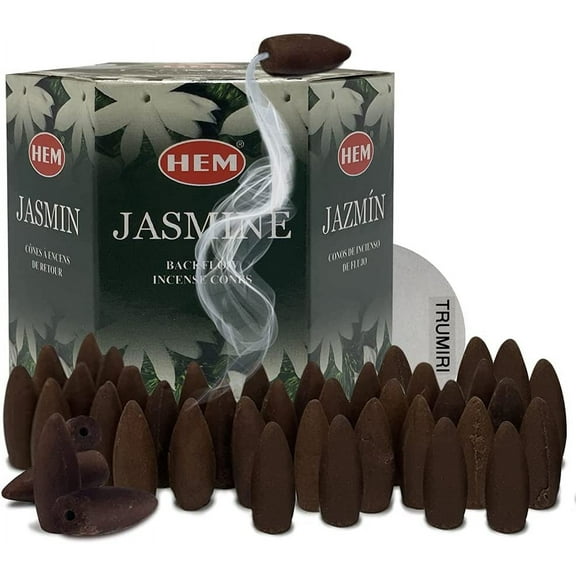 Jasmine Backflow Incense Cones For Waterfall And Mat Bundle Inciensos Aromaticos|Incienso|Inciense|Insienso