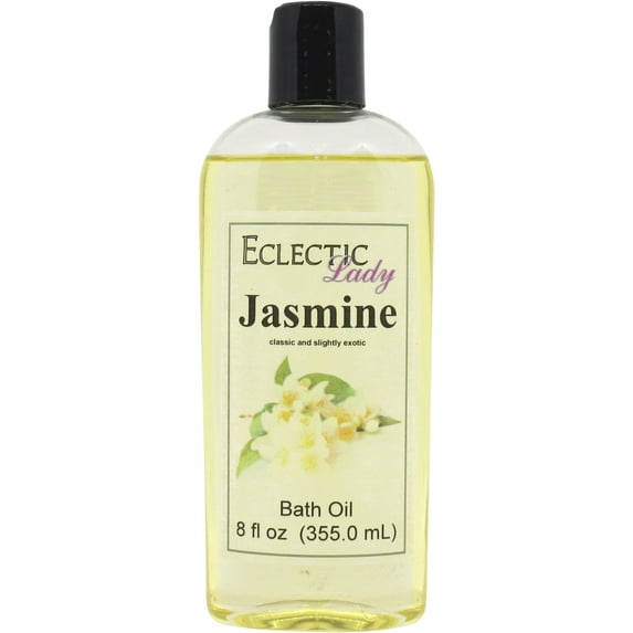Jasmine Bath Oil - Scented Body Oil - Relaxing & Moisturizing Bathing Oil - Fragrance Body Oil For Dry & Rough Sensitive Skin - 8 oz