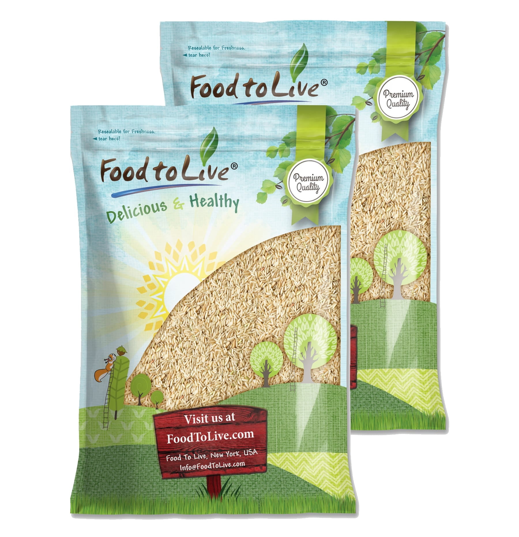 Jasmine Brown Rice, 24 Pounds — Kosher, Raw, Vegan — by Food to Live