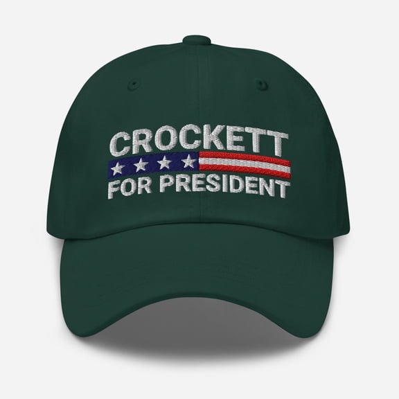 Jasmine Crockett 2028 Dad Hat Crockett Embroidered Hat Crockett Merch Crockett 2028 Hat Crockett 2028 Cap Crockett for Pres Crockett 28 (Spruce)