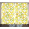 thumbnail image 1 of Jasmine Curtains 2 Panels Set, Exotic Delicate White Jasmine Petals on Colorful Pastel Tones Background Print, Window Drapes for Living Room Bedroom, 108W X 96L Inches, Multicolor, by Ambesonne, 1 of 3