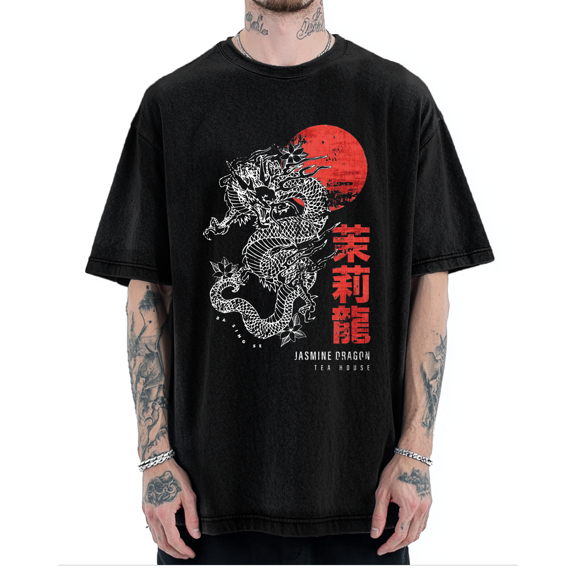 Jasmine Dragon Cotton casual T-shirt