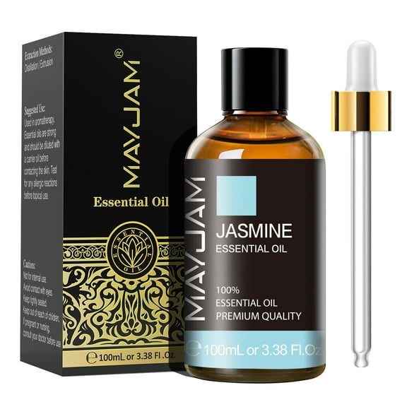 Jasmine Essential Oils for Hair, Skin, Diffuser, Aromatherapy, DIY Soap Making Scent, 3.38 Fl Oz