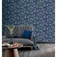 thumbnail image 1 of Jasmine Floral Garden Navy Vinyl Wallpaper - 20.8 in. W x 33ft L - Double Roll, 1 of 5