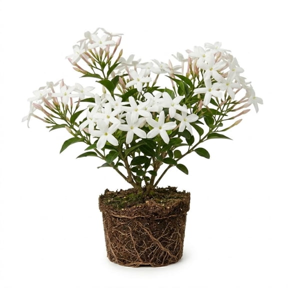 Jasmine Plant, Fragrant Jasmine Flower Vine 4-8 Inches Well Rooted for Container, Hanging Basket Growing (White)