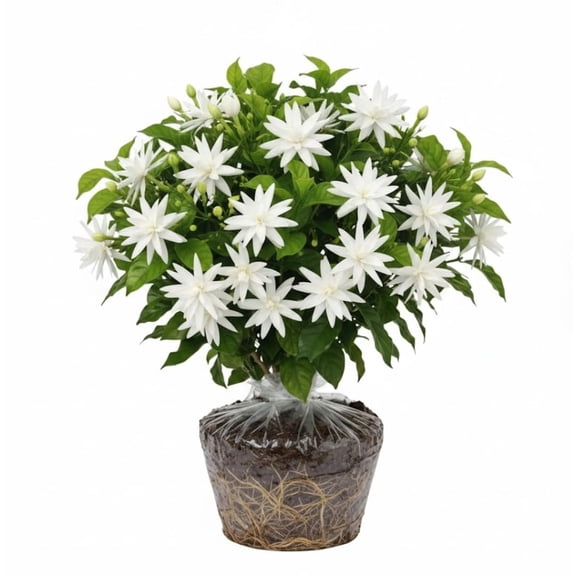 Jasmine Plants Live, 2 Live Plants, 4 to 6 Inc Tall, Jasmine Flower Live Plant Growing Perennial All Year (Belle of India)