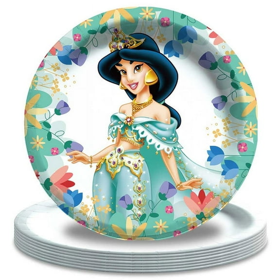 Jasmine Paper Plates Birthday Decorations Party Supplies Tableware Disposable Dinnerware
