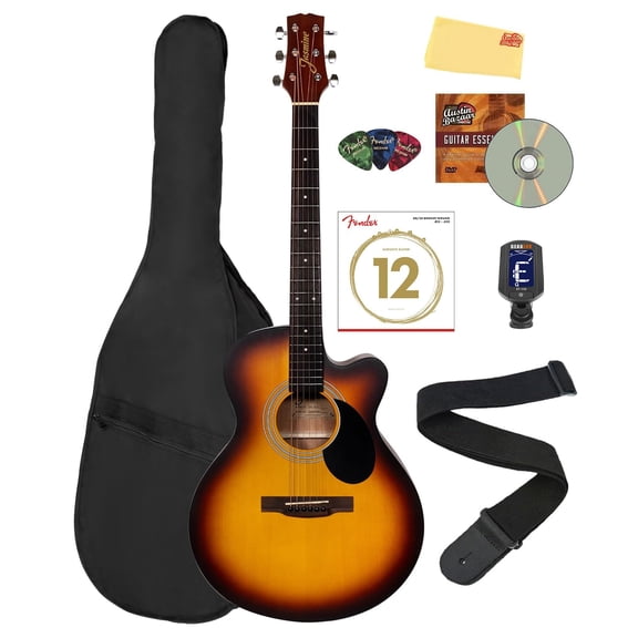 Jasmine S34C NEX Orchestra-Style Cutaway Acoustic Guitar - Sunburst w/ Gig Bag