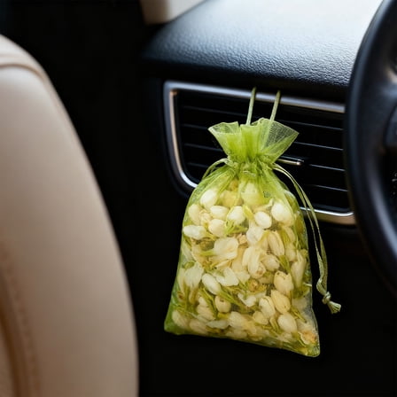Jasmine Scented Sachets, Natural Dried Flower Air Freshener Bags for Drawers, Closets, Cars, and Home Decor