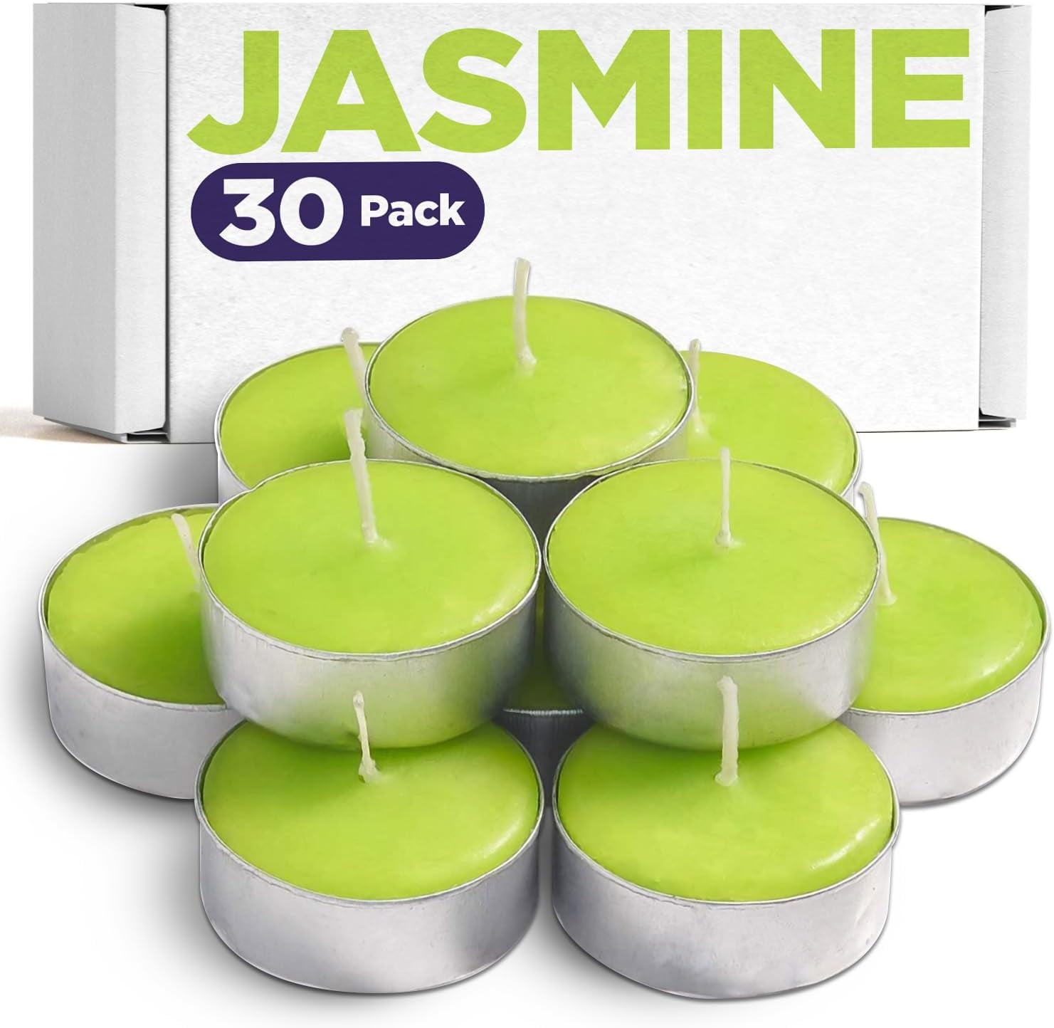 Jasmine Scented Tea Lights Candles 30 Pack Scented Tealights Candles Scented Tea Candles