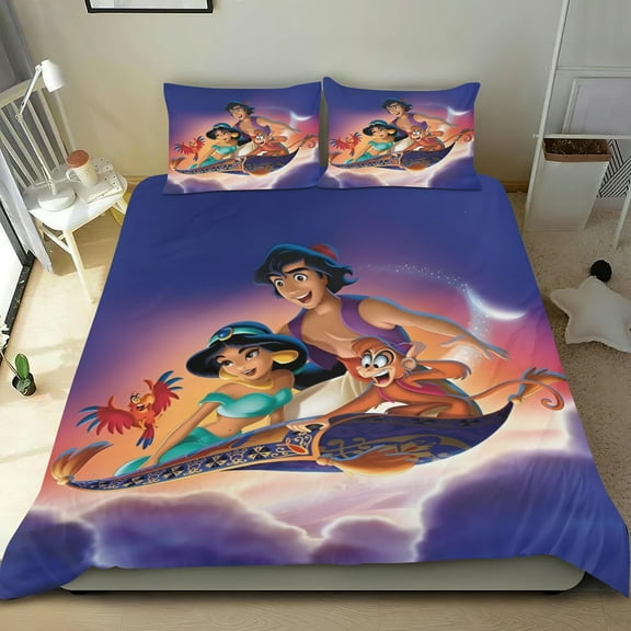 Jasmine Themed Bed Sheet Set Three Piece Set 53x79 Inches Comfortable And Skin Friendly Unique Design Creating A Star Studded Night