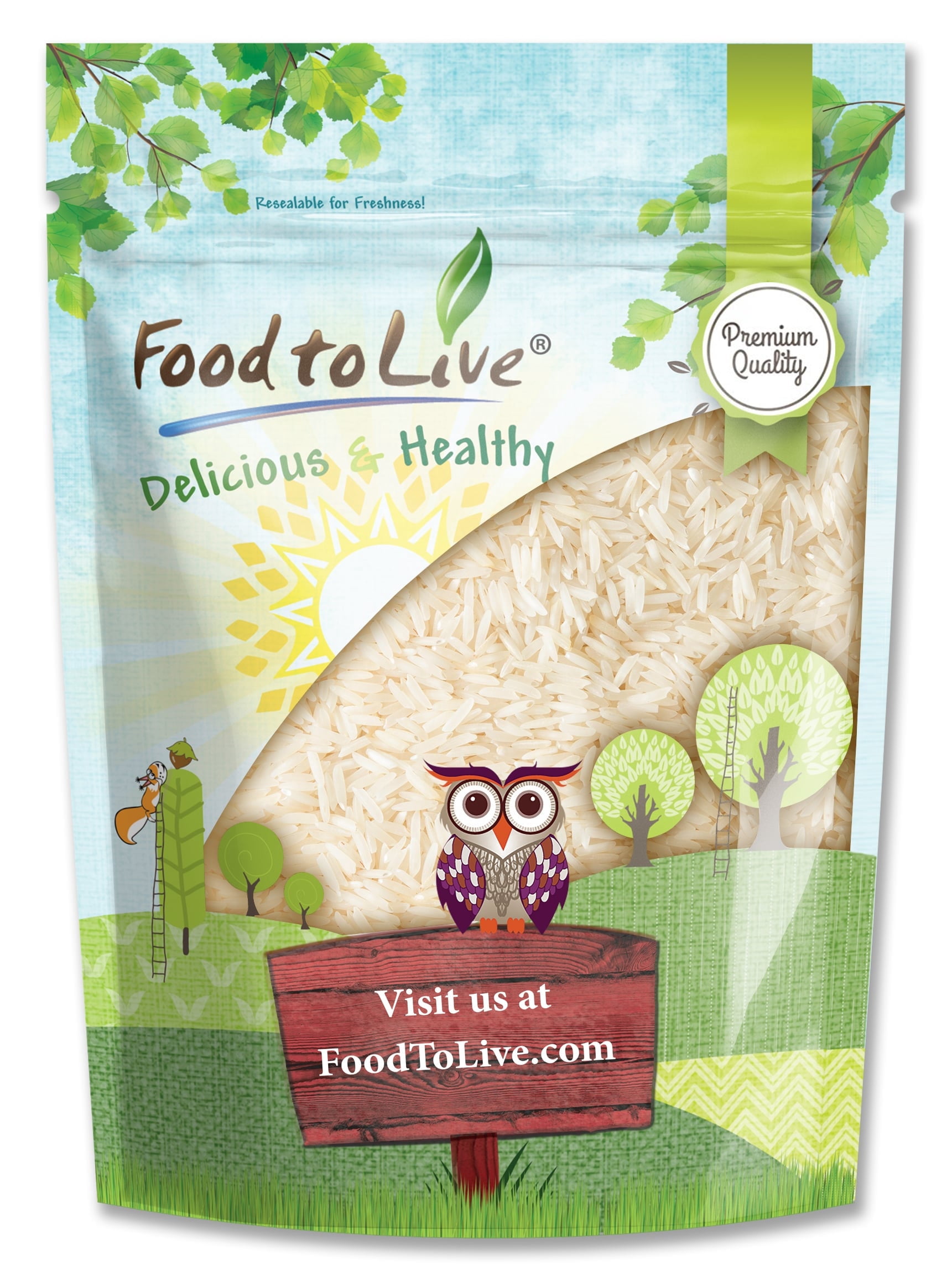 Jasmine White Rice, 6 Pounds — Kosher, Raw, Vegan — by Food to Live