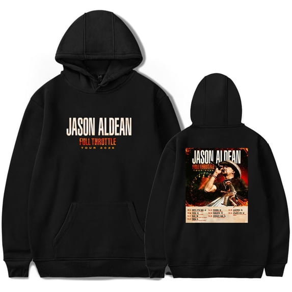 Jason Aldean 2026 Full Throttle Tour Hoodie Women Men Hooded Sweatshirt Long Sleeve Fashion Pullover Clothes