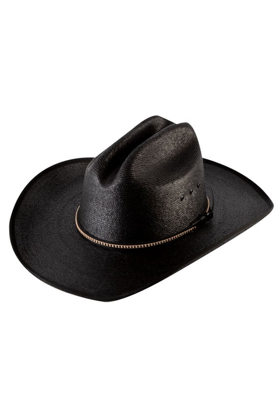 Men's Asphalt Straw Cowboy Hat Black Medium