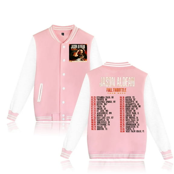Jason Aldean FULL THROTTLE TOUR 2025 Baseball Jacket Unisex Fashion Long Sleeve Outerwear