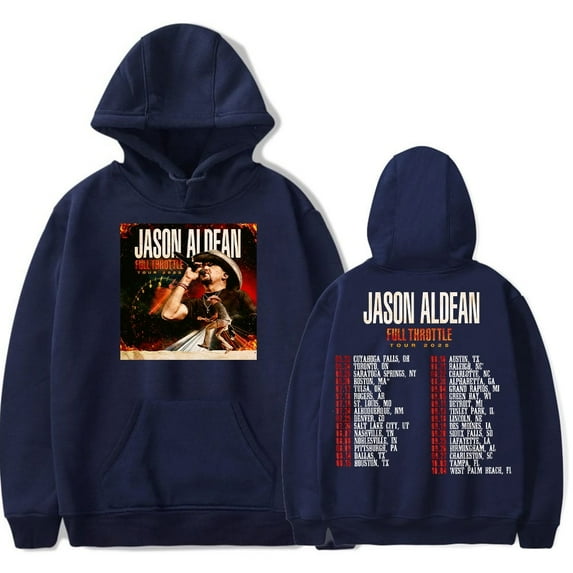 Jason Aldean FULL THROTTLE TOUR 2025 Hoodie Unisex Fashion Casual Long Sleeve Sweatshirt