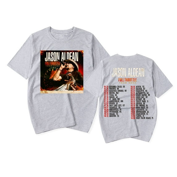 Jason Aldean FULL THROTTLE TOUR 2025 T-shirt Women Men Casual Fashion Short Sleeve Tee