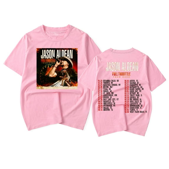 Jason Aldean FULL THROTTLE TOUR 2025 Unisex Oversized Casual Tee Trendy Fit Short Sleeve
