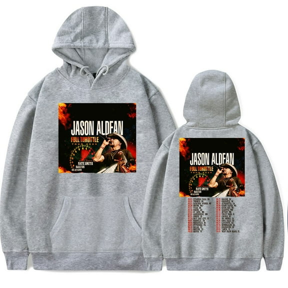 Jason Aldean Full Throttle Tour 2025 Hoodies Merch Women Men Fashion Casual Hooded Sweatshirts