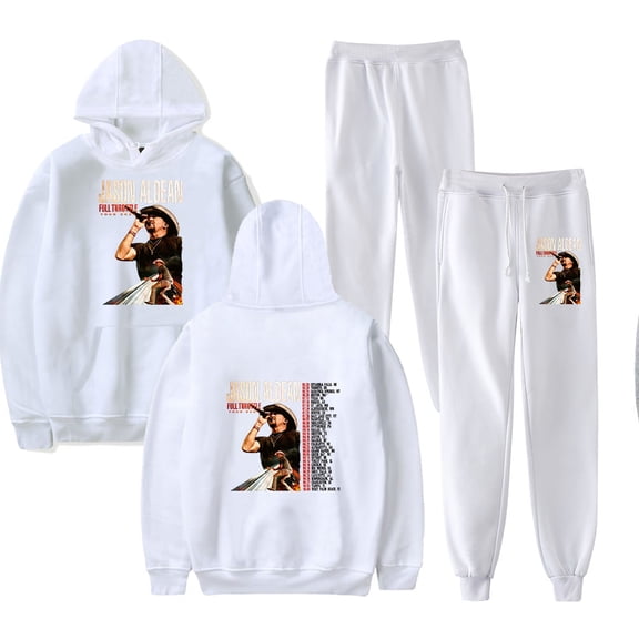 Jason Aldean Full Throttle Tour 2025 Hoodies Set Merch Men/Women Sweatshirt Pants Two Piece Set Hooded Streetwear