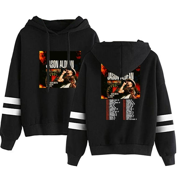 Jason Aldean Full Throttle Tour 2025 Merch Men/Women Hooded Sweet Streetwear Hooded Long Sleeve