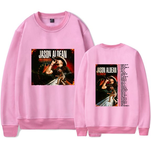 Jason Aldean Full Throttle Tour 2025 Sweatshirt Women Men Casual Crewneck Long Sleeve Pullover Clothes