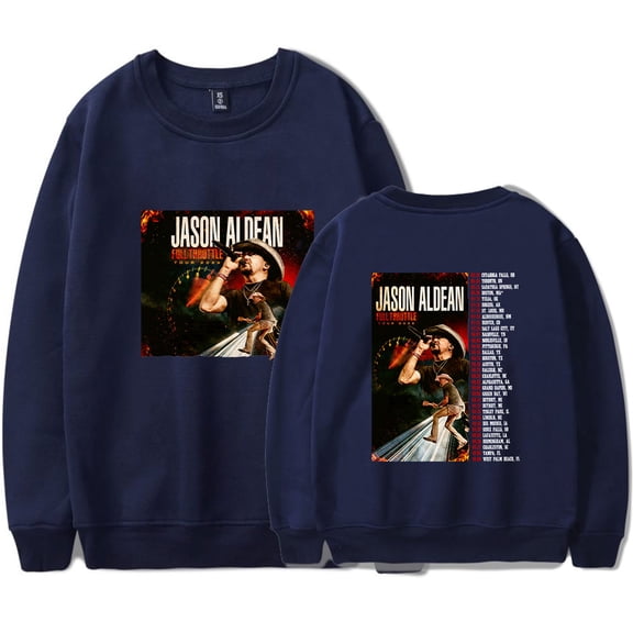 Jason Aldean Full Throttle Tour 2025 Sweatshirt Women Men Casual Crewneck Long Sleeve Pullover Clothes