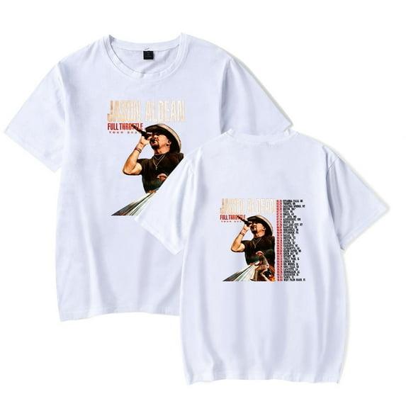 Jason Aldean Full Throttle Tour 2025 T-Shirt Merch Summer For Women/Men Unisex Short Sleeve Tshirt Fashion Streetwear