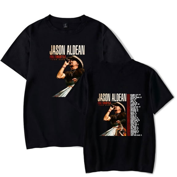 Jason Aldean Full Throttle Tour 2025 T-Shirt Merch Summer For Women/Men Unisex Short Sleeve Tshirt Fashion Streetwear