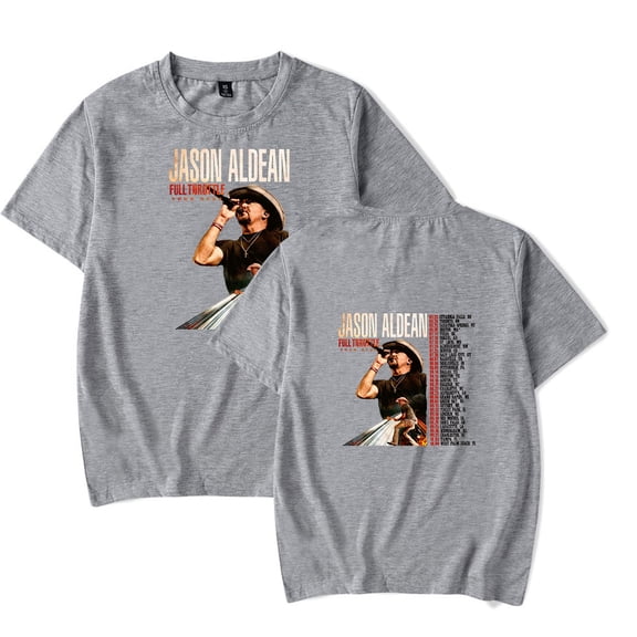 Jason Aldean Full Throttle Tour 2025 T-Shirt Merch Summer For Women/Men Unisex Short Sleeve Tshirt Fashion Streetwear