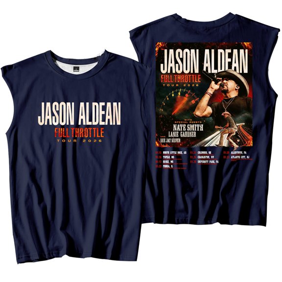 Jason Aldean Full Throttle Tour 2025 Tank Tops Sleeveless Sport Vest Women Men Outdoor Sportwear