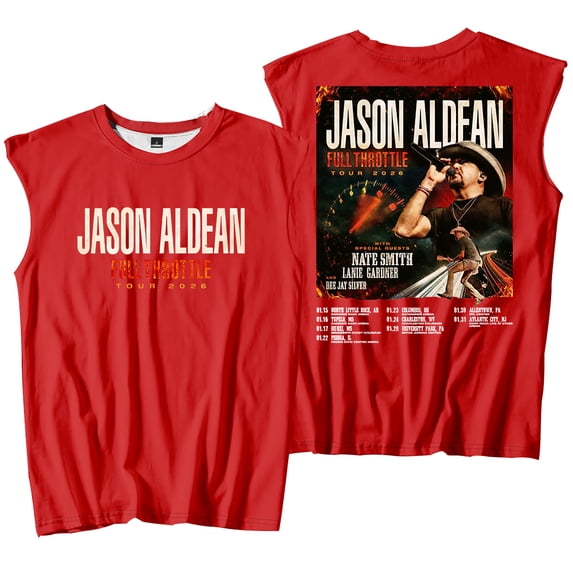 Jason Aldean Full Throttle Tour 2025 Tank Tops Sleeveless Sport Vest Women Men Outdoor Sportwear