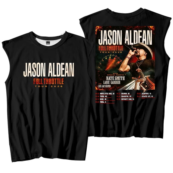 Jason Aldean Full Throttle Tour 2025 Tank Tops Sleeveless Sport Vest Women Men Outdoor Sportwear