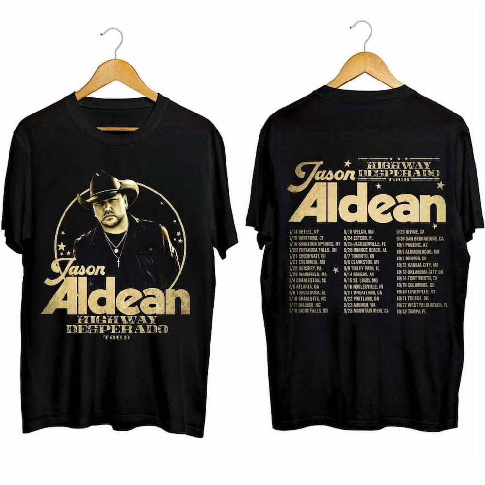 Jason Aldean Highway Desperado Tour 2024 TShirt Country Music Short
