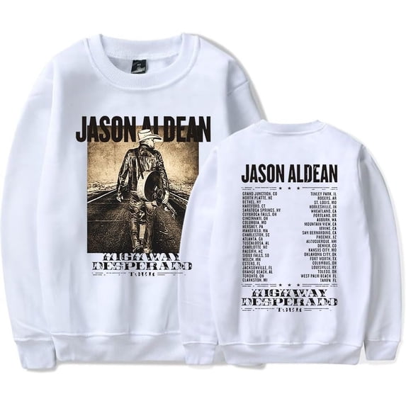 Jason Aldean Highway Desperado Tour Pullover Merch Men Women's Long Sleeve Sweatshirt Harajuku Streetwear Casual Clothes
