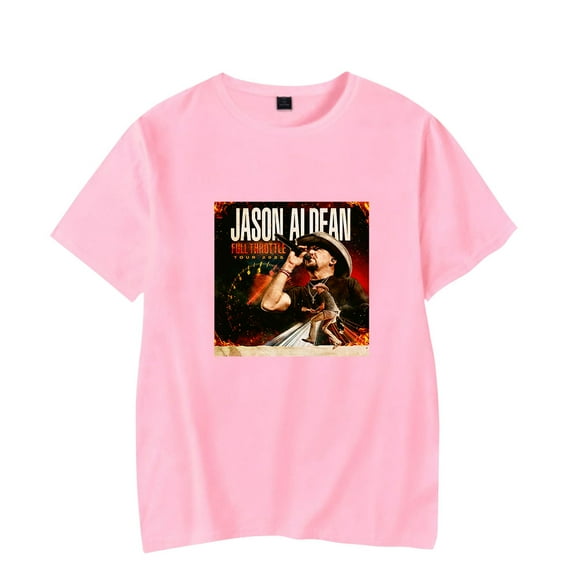 Jason Aldean Merch FULL THROTTLE TOUR 2025 T-shirt Women Men Casual Fashion Short Sleeve Tee