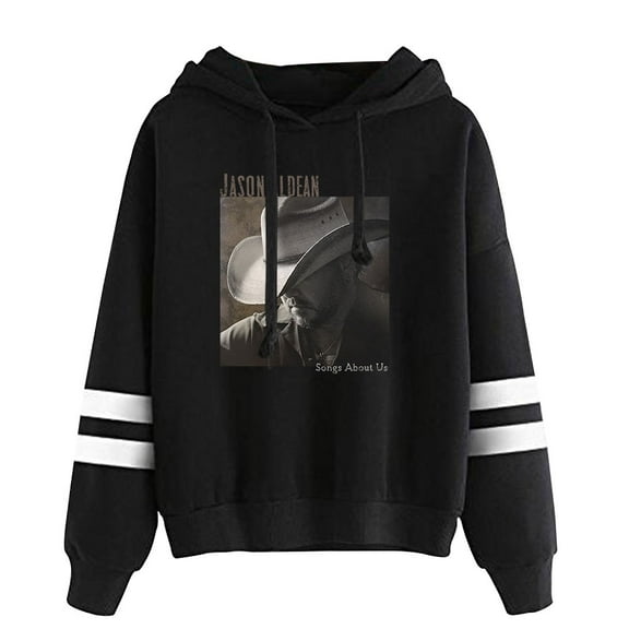 Jason Aldean Songs About Us Hoodie Long Sleeve Pocketless Casual Pullover Sweatshirt