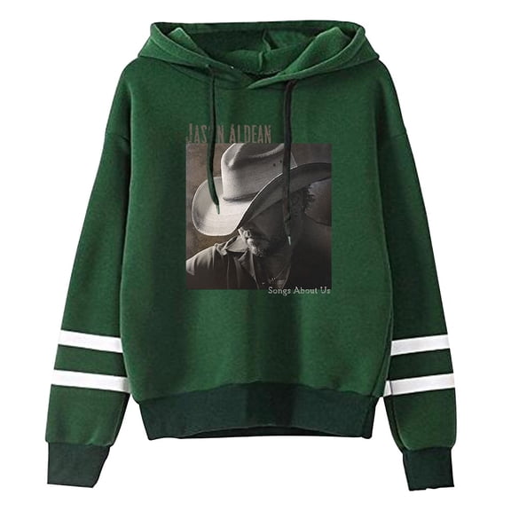 Jason Aldean Songs About Us Hoodie Long Sleeve Pocketless Casual Pullover Sweatshirt
