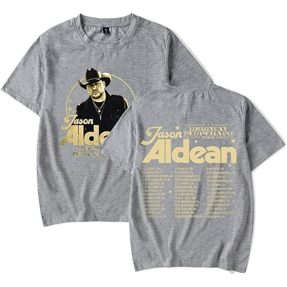 Jason Aldean T-Shirt 2024 Highway Desperado Tour Summer Short Sleeve T-Shirt
